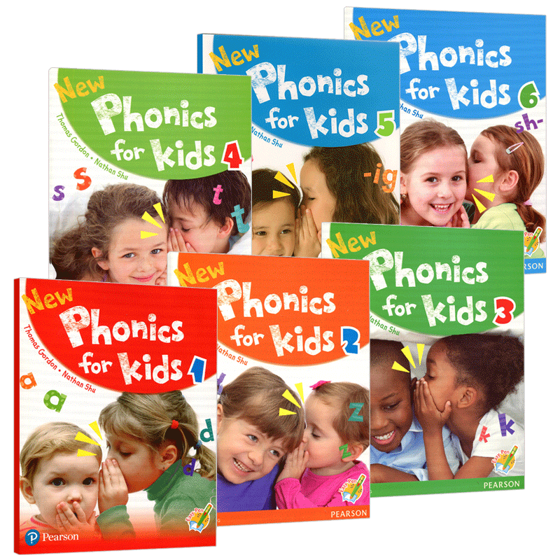 香港朗文幼儿自然拼读教材6册 New Phonics for kids 1-6册 学生用书 培生分级阅读 英文原版 少儿幼儿启蒙英语教材进口书籍
