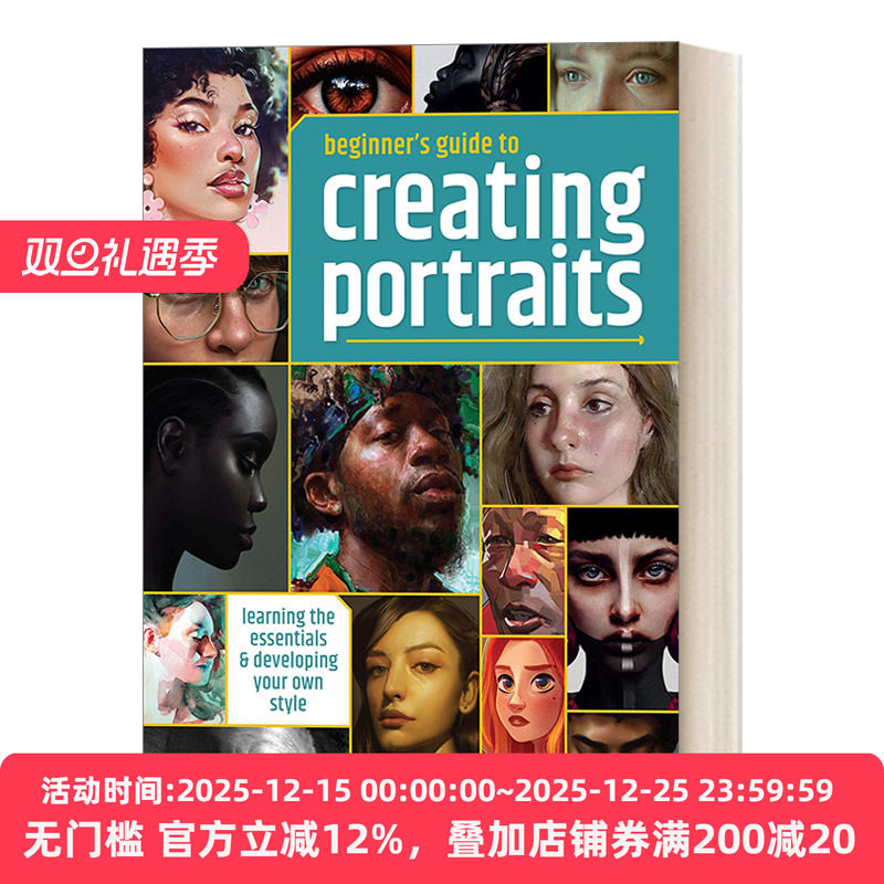 英文原版 Beginner's Guide to Creating Portraits 肖像画新手创作指南 3dtotal 学习基本要素和发展自己的风格 进口英语原版书籍