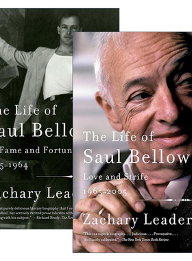 英文原版 The Life of Saul Bellow 索尔·贝娄传 2册 Zachary Leader 名与利 爱与冲突 英文版 进口英语原版书籍
