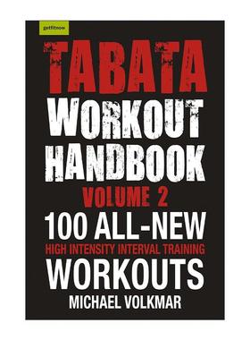 英文原版 Tabata Workout Handbook  Volume 2 塔巴塔训练手册 卷二 高强度间歇训练HIIT 健身指南 英文版 进口英语原版书籍