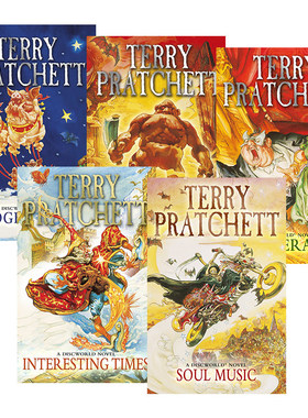 碟形世界系列16-20 Discworld Novel 五册套装 英文原版畅销科幻小说 Terry Pratchett 灵魂音乐 进口英语书籍