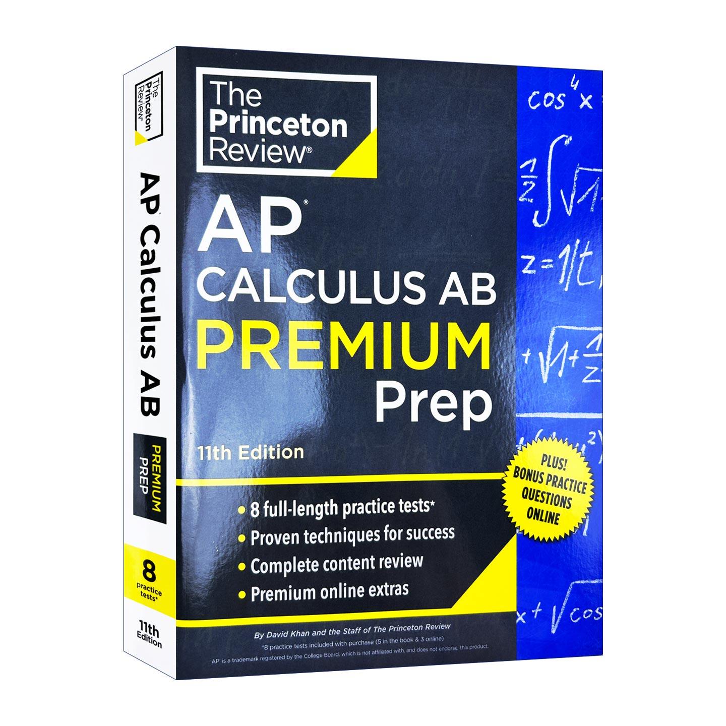 英文原版 Princeton Review AP Calculus AB Premium Prep 11th Edition 普林斯顿评论AP微积分AB 增值版 2025 第11版 英文版