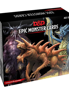 龙与地下城魔法卡片 史诗怪兽 Dungeons & Dragons Spellbook Cards Epic Monsters 英文原版休闲爱好读物 进口英语书籍