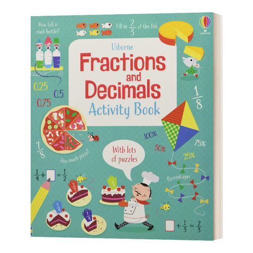 分数和小数 数学活动书 Fractions and Decimals Activity Book 英文原版小学教辅 进口英语书籍