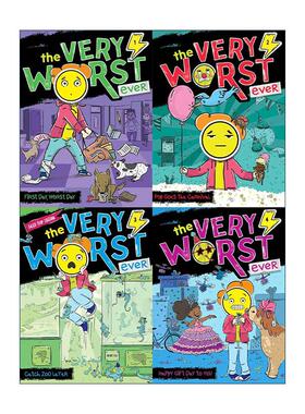 英文原版 The Very Worst Ever Collectio 倒霉故事4册盒装 儿童幽默章节书 英文版 进口英语原版书籍