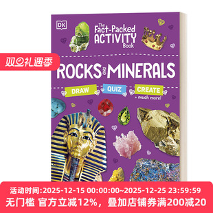 and The Book 英文原版 Minerals 进口英语原版 Packed 英文版 Fact 书籍 Activity 岩石和矿物百科知识活动书 Rocks