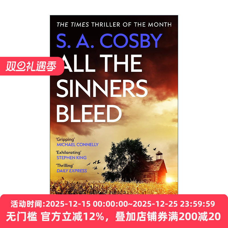 英文原版 All The Sinners Bleed 所有罪人都流血了 奇幻悬疑惊悚小说 亚马逊年度好书 2023奥巴马夏日书单 英文版 进口英语书籍