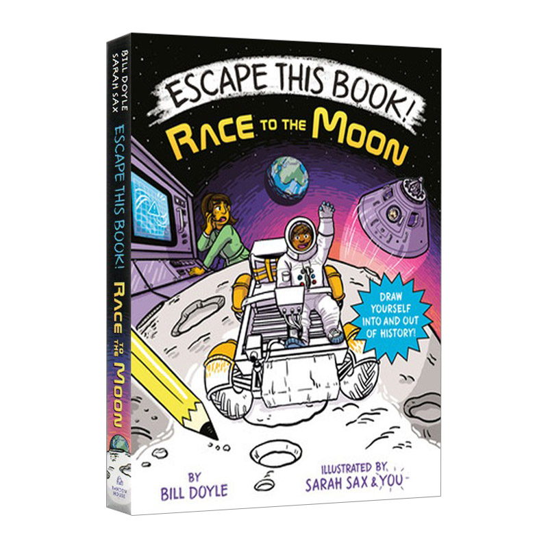 奔向月球 精装 Escape This Book! Race To The Moon 英文原版儿童读物 进口英语书籍