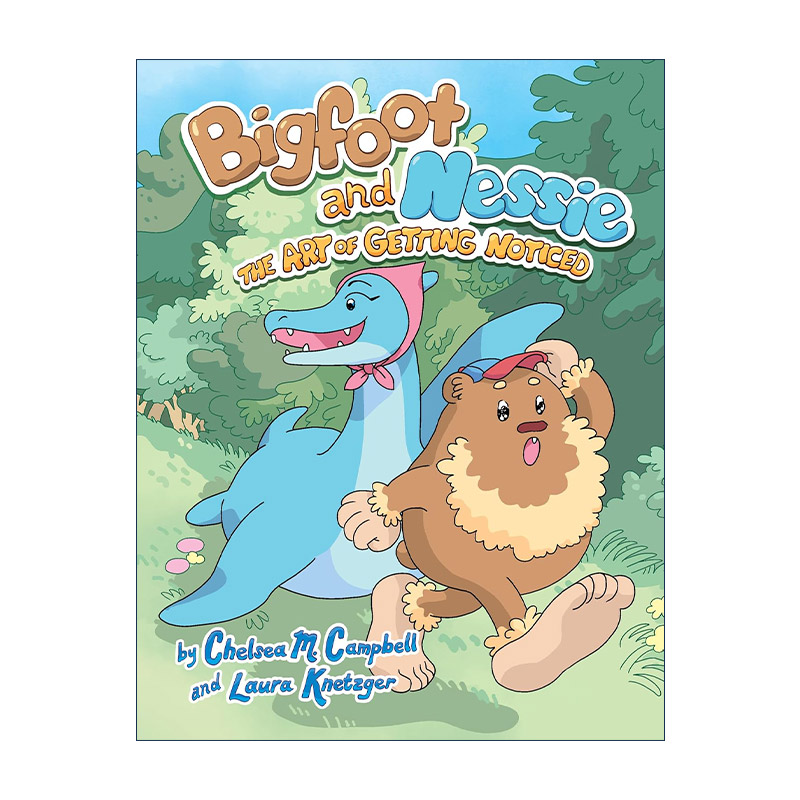 英文原版 Bigfoot and Nessie 01 The Art of Getting Noticed 大脚怪和尼斯湖水怪01 引人注目的艺术 儿童章节桥梁漫画图像小说