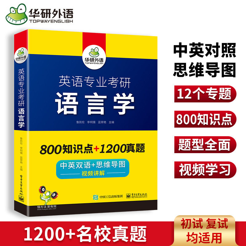 华研外语  英语专业考研语言学 初试复试均适用 中英对照 800知识点1200真题 备考考研英语学习考试资料
