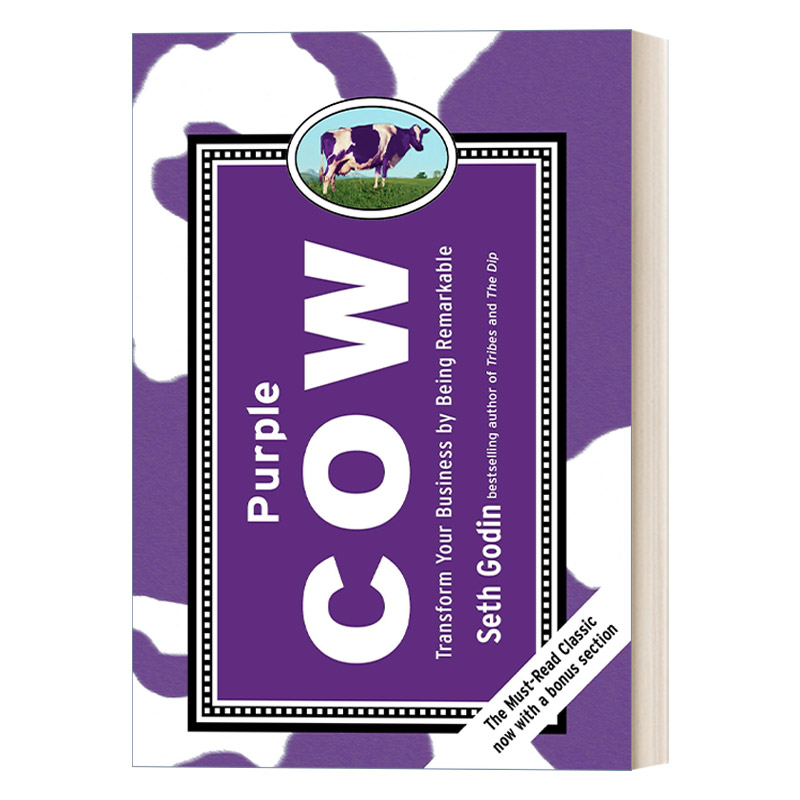 英文原版 Purple Cow New Edition紫牛新版从默默无闻到与众不同市场营销企业管理 Seth Godin精装英文版进口英语书籍-封面