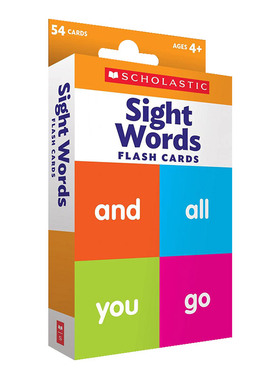 学乐儿童闪卡盒装 高频词 Flash Cards Sight Words 英文原版学习卡片 进口英语书籍