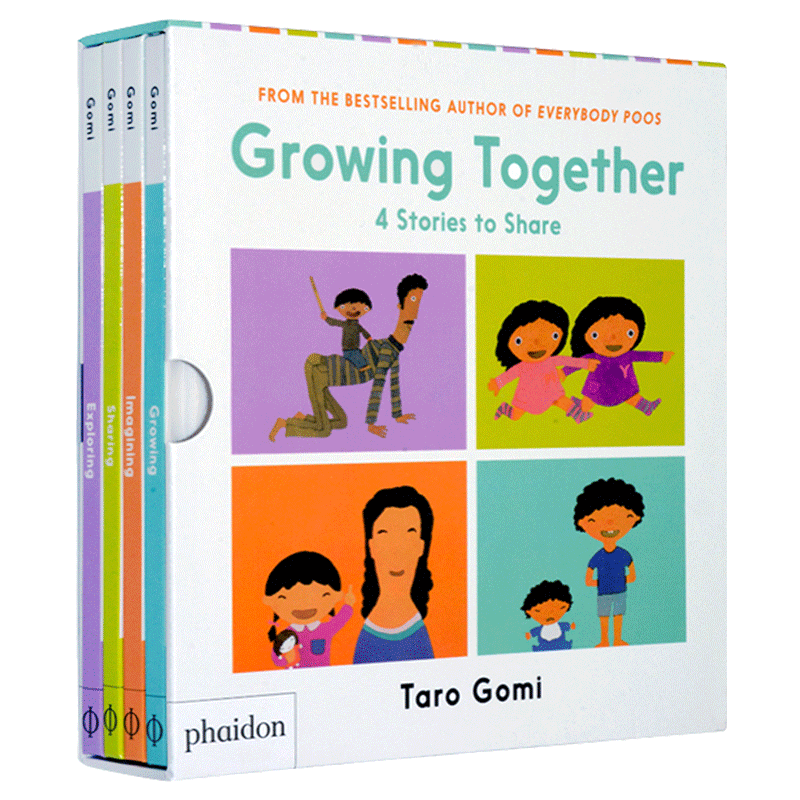 五味太郎经典套装 Growing Together 成长系列4册 鳄鱼怕怕 牙医怕怕同作者 Taro Gomi 精装 英文原版进口儿童英语故事绘本书