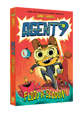 英文原版 Agent 9 Book 1 Flood-a-Geddon! 9号间谍系列1 全彩漫画绘本 搞笑趣味图像式故事小说书 英文版 进口英语原版书籍