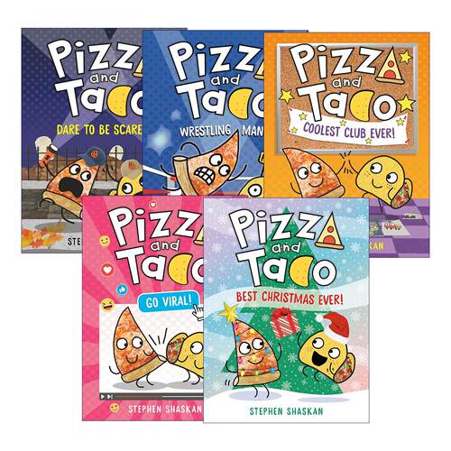 英文原版 Pizza and Taco 披萨饼与玉米片系列6-10册 儿童漫画图像小说 精装 英文版 进口英语原版书籍