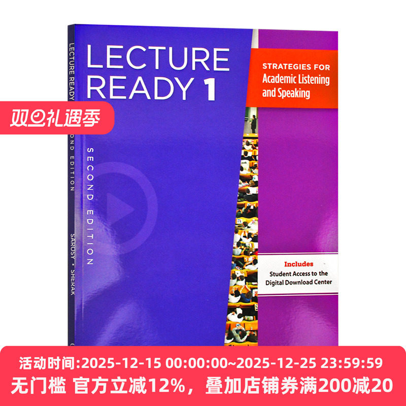 LECTURE READY 2E 1 SB牛津学术英语教材 LECTURE READY系列1 学习口语演说技巧 英文原版大学教辅 进口英语书籍