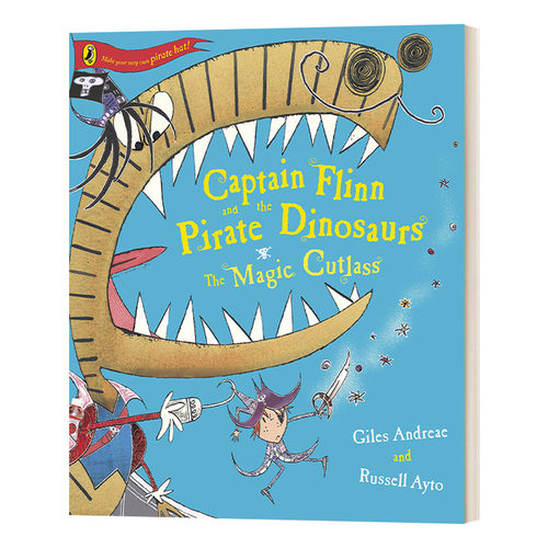 英文原版 Captain Flinn and the Pirate Dinosaurs - The Magic Cutlass 福林船长与海盗恐龙 魔法弯刀 英文版 进口英语原版书籍