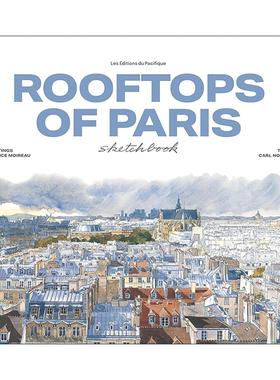 英文原版 Rooftops of Paris Sketchbook 巴黎屋顶天台水彩速写画册精装 英文版 进口英语原版书籍