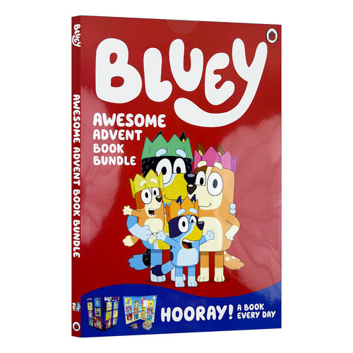 英文原版 Bluey Awesome Advent Book Bundle 小蓝狗布鲁伊 圣诞节倒数盲盒 手掌迷你书 英文版 进口英语原版书籍