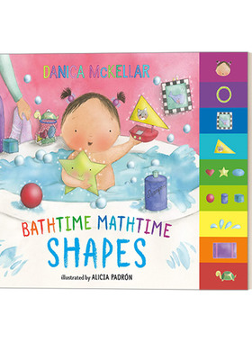 英文原版绘本 Bathtime Mathtime Shapes McKellar Math 边洗澡边学数学 形状 幼儿儿童早教启蒙认知绘本纸板书 英文原版进口书