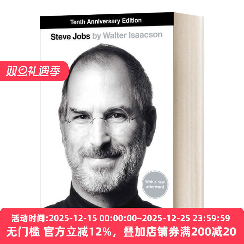 Steve Jobs 史蒂夫&middot;乔布斯传 美国版 10周年 英文原版人物传记读物 进口英语书籍