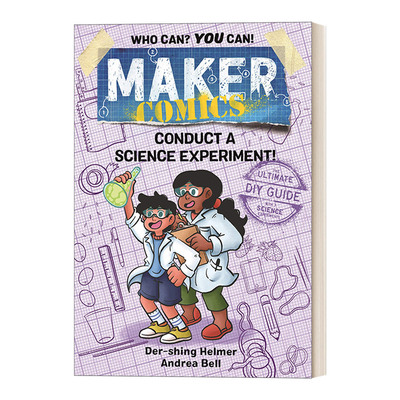 英文原版 Maker Comics Conduct a Science Experiment 创客漫画系列 科学实验 漫画绘画技巧 青少年艺术启蒙 英文版 进口英语书籍
