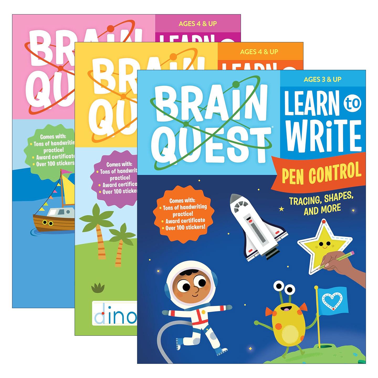 英文原版 Brain Quest Learn to Write 大脑任务学会写之系列3册 英文版 进口英语原版书籍