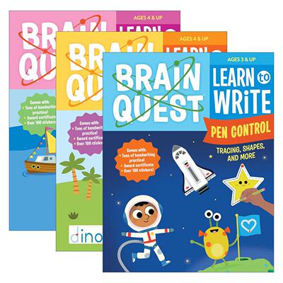 英文原版 Brain Quest Learn to Write 大脑任务学会写之系列3册 英文版 进口英语原版书籍