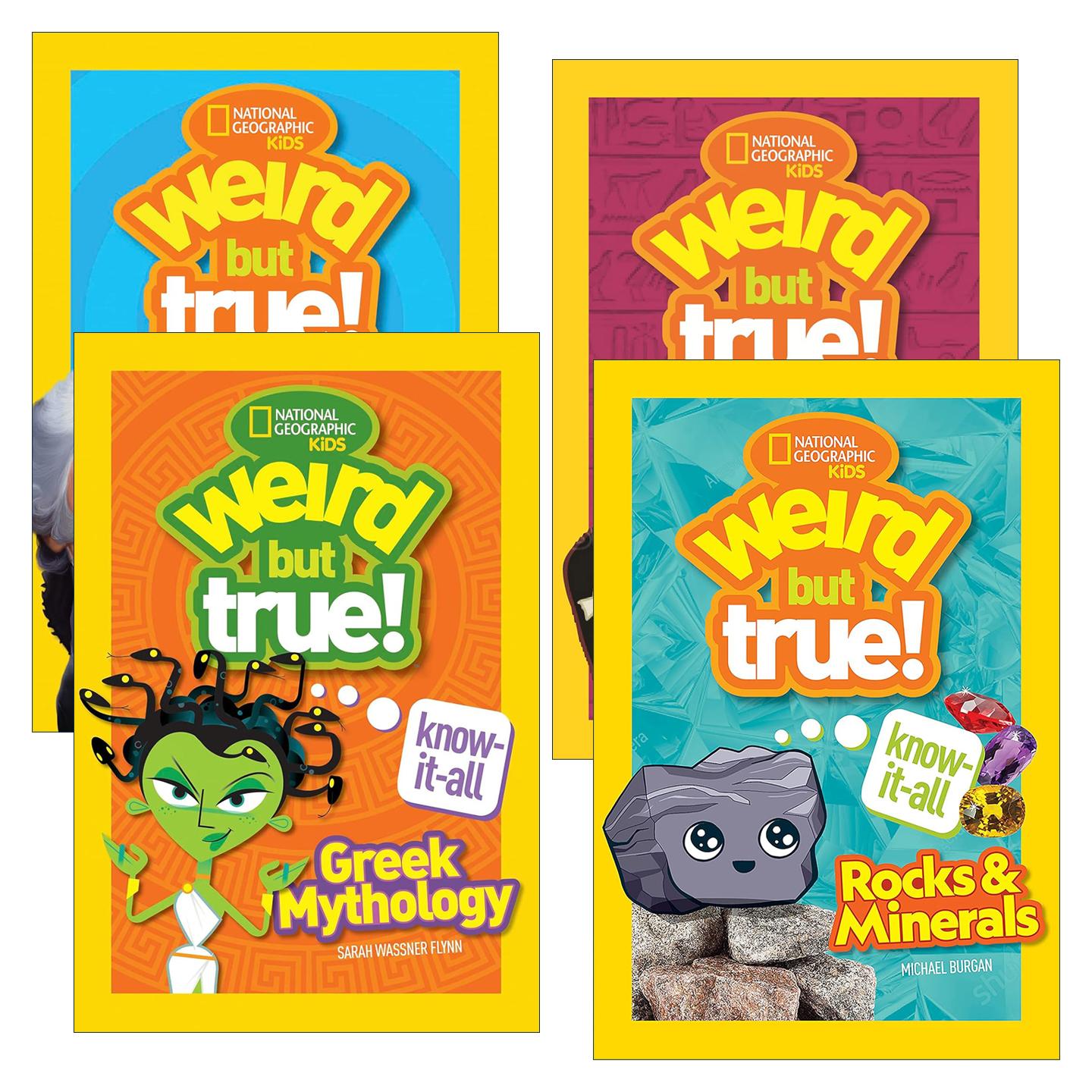 英文原版 Weird But True Know-It-All 真的好奇怪万事通系列4册 岩石和矿物 古埃及 希腊神话 英文版 进口英语原版书籍