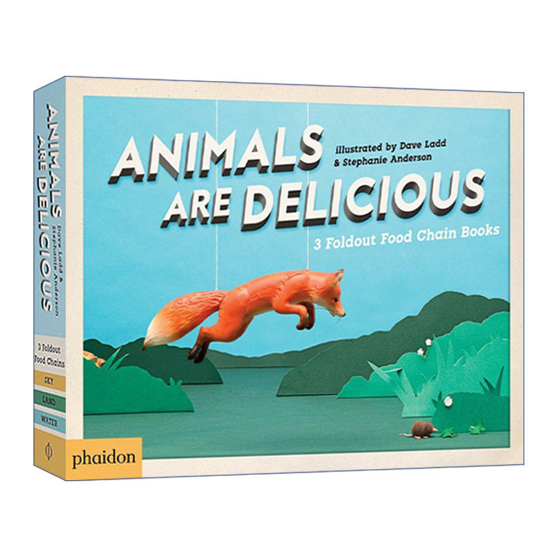 Animals Are Delicious 动物们都饿了 可折叠的动物食物链 儿童精装艺术绘本