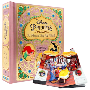 迪士尼公主魔法立体书 精装 Disney Princess A Magical Pop-Up World 3D纸雕创意书 周边 英文原版儿童绘本 进口书籍