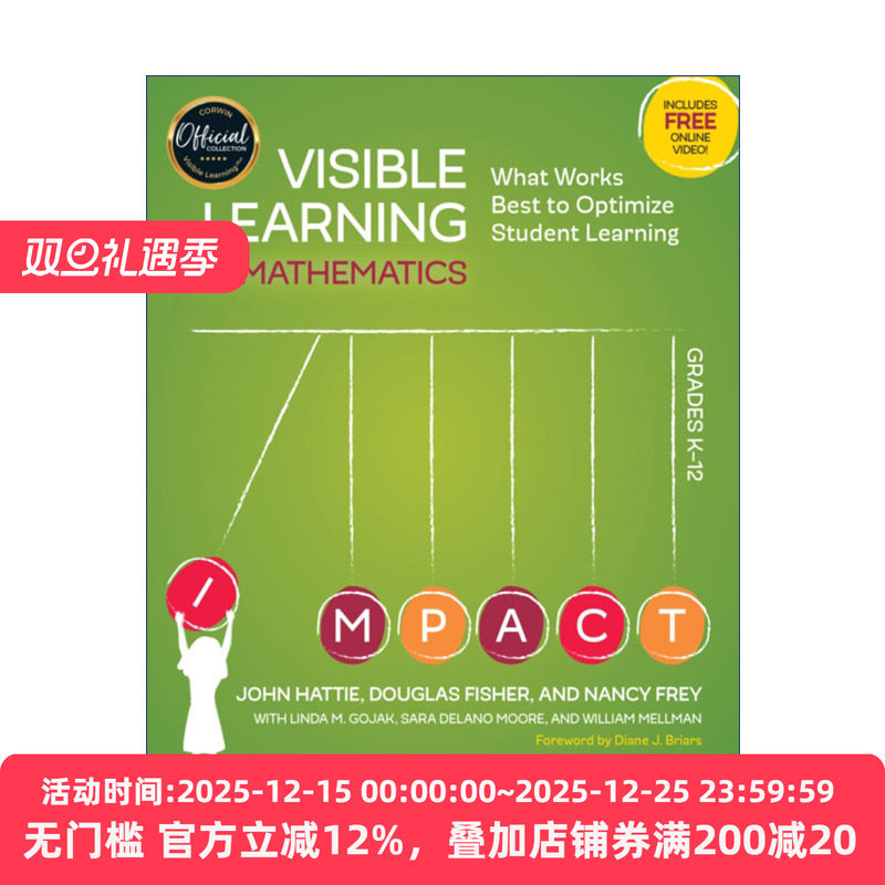 英文原版 Visible Learning for Mathematics Grades K-12 数学可视化学习 K-12年级阶段 英文版 进口英语原版书籍