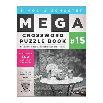 英文原版 Simon & Schuster Mega Crossword Puzzle Book #15 西蒙与舒斯特 超级纵横字谜集15 英文版 进口英语原版书籍