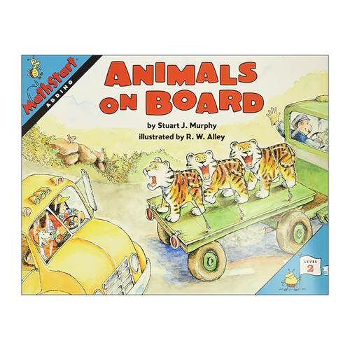 英文原版 Mathstart Level 2 Animals on Board 数学启蒙绘本2级 英文版 进口英语原版书籍