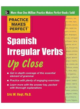 原版 Practice Makes Perfect Spanish Irregular Verbs Up Close 熟能生巧 西班牙语不规则动词 进口原版书籍