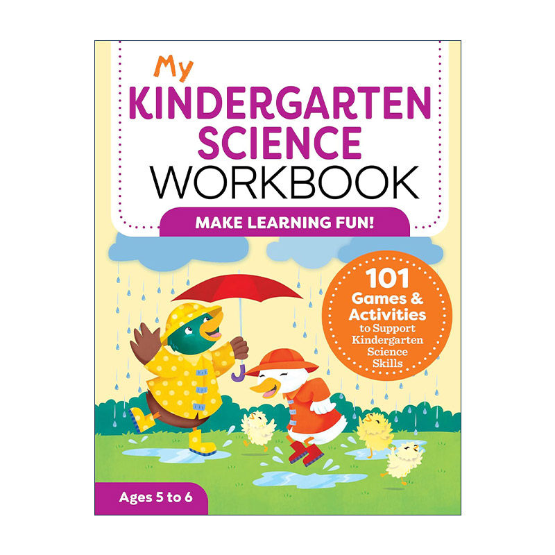英文原版 My Kindergarten Science Workbook 我的幼儿园科学练习册 101个游戏谜题与活动 儿童STEM教育 知识科普 英文版