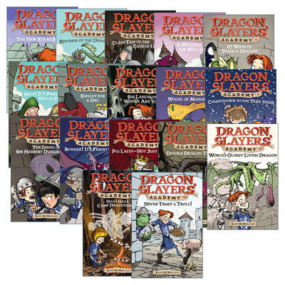 英文原版 Dragon Slayers' Academy 从前有条喷火龙系列17册 青少年冒险题材 课外章节读物 章节桥梁书 英文版 进口英语原版书籍