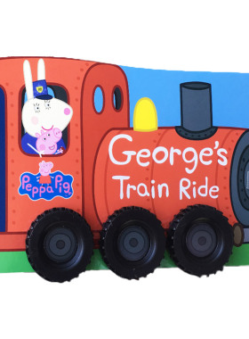 小猪佩奇乔治的火车之旅 Peppa Pig George's Train Ride 英文原版儿童玩具书 进口英语纸板书籍