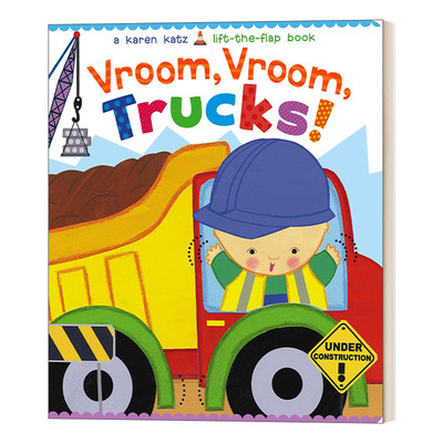 Vroom, Vroom, Trucks!  呜呜，呜呜，卡车! 卡伦卡茨纸板翻翻书  Karen Katz