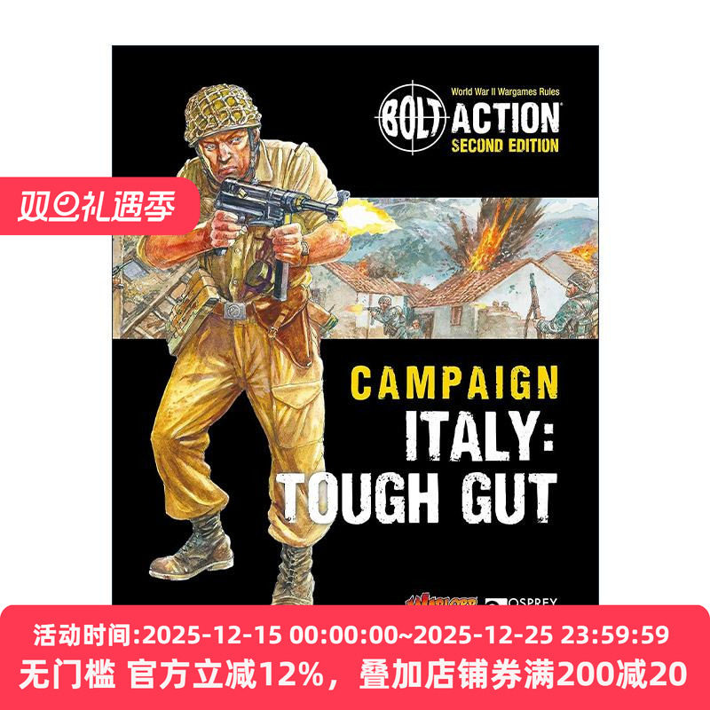英文原版 Bolt Action Campaign Italy Tough Gut 桌面战争兵棋 意大利坚韧行动 英文版 进口英语原版书籍
