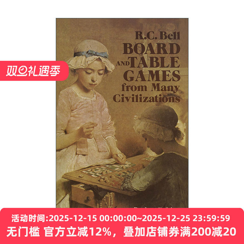 英文原版 Board and Table Games from Many Civilizations 来自不同文明的桌游百科全书 麻将 围棋 象棋 纸牌 R. C. Bell 英文版