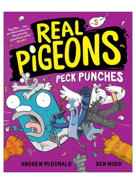 英文原版 Real Pigeons Peck Punches Book 5 真正的鸽子系列5 派克拳 全彩漫画绘本图画书 侦探推理图样式小说 Andrew Mcdonald