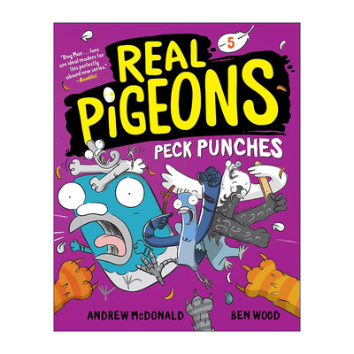 英文原版 Real Pigeons Peck Punches Book 5 真正的鸽子系列5 派克拳 全彩漫画绘本图画书 侦探推理图样式小说 Andrew Mcdonald