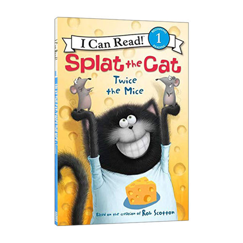 英文原版 Splat the Cat Twice the Mice 啪嗒猫 两只老鼠 I Can Read Level 1分级阅读 英文版 进口英语原版书籍