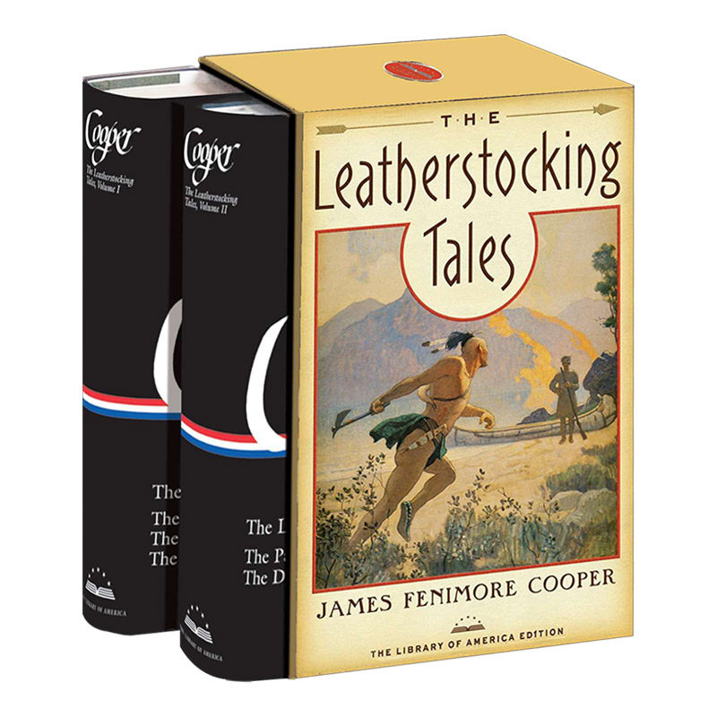 皮袜子故事集 美国图书馆盒装 精装 the leatherstocking tales a