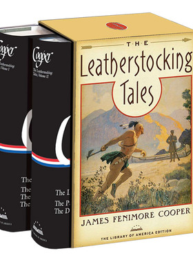 皮袜子故事集 美国图书馆盒装 精装 The Leatherstocking Tales a Library of America Boxed Set 英文原版历史小说 进口英语书籍