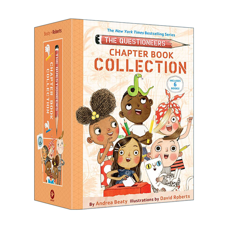英文原版 The Questioneers Chapter Book Collection Books 1-6 梦想行动派章节读物系列 6册精装盒装套装 STEM教育 英文版 - 实物图