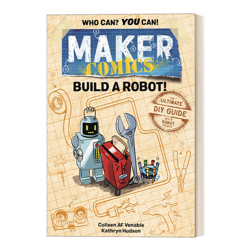 英文原版 maker comics build a robot 创客漫画系列 创造1个机器人