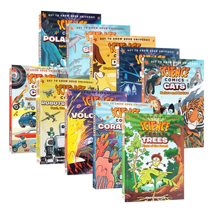 科学漫画系列10册 Science Comics  全彩漫画 英文原版儿童探索认知STEM绘本 动植物科普探索认知 鲨鱼 北极熊 进口英语书籍
