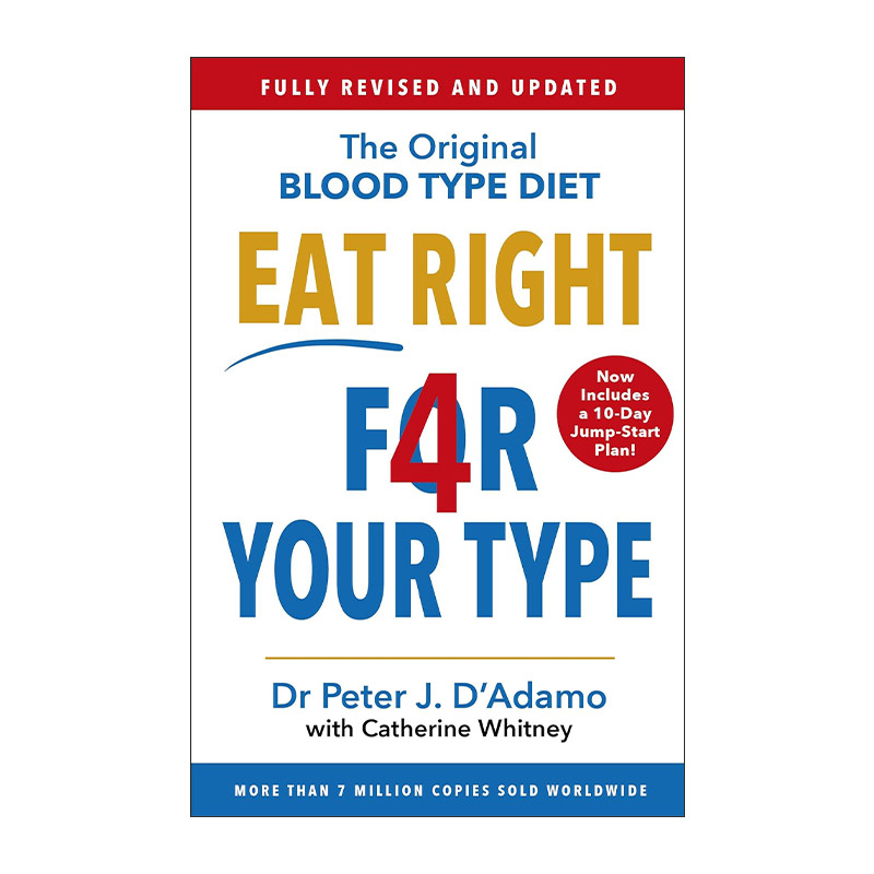 英文原版 Eat Right 4 Your Type 四种血型食谱书 为不同血型定制膳食计划 英文版 进口英语原版书籍